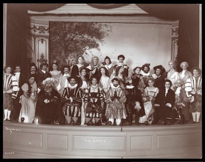 The cast of an amateur production of a play titled The Critic presented at Barnard College, New York by Byron Company